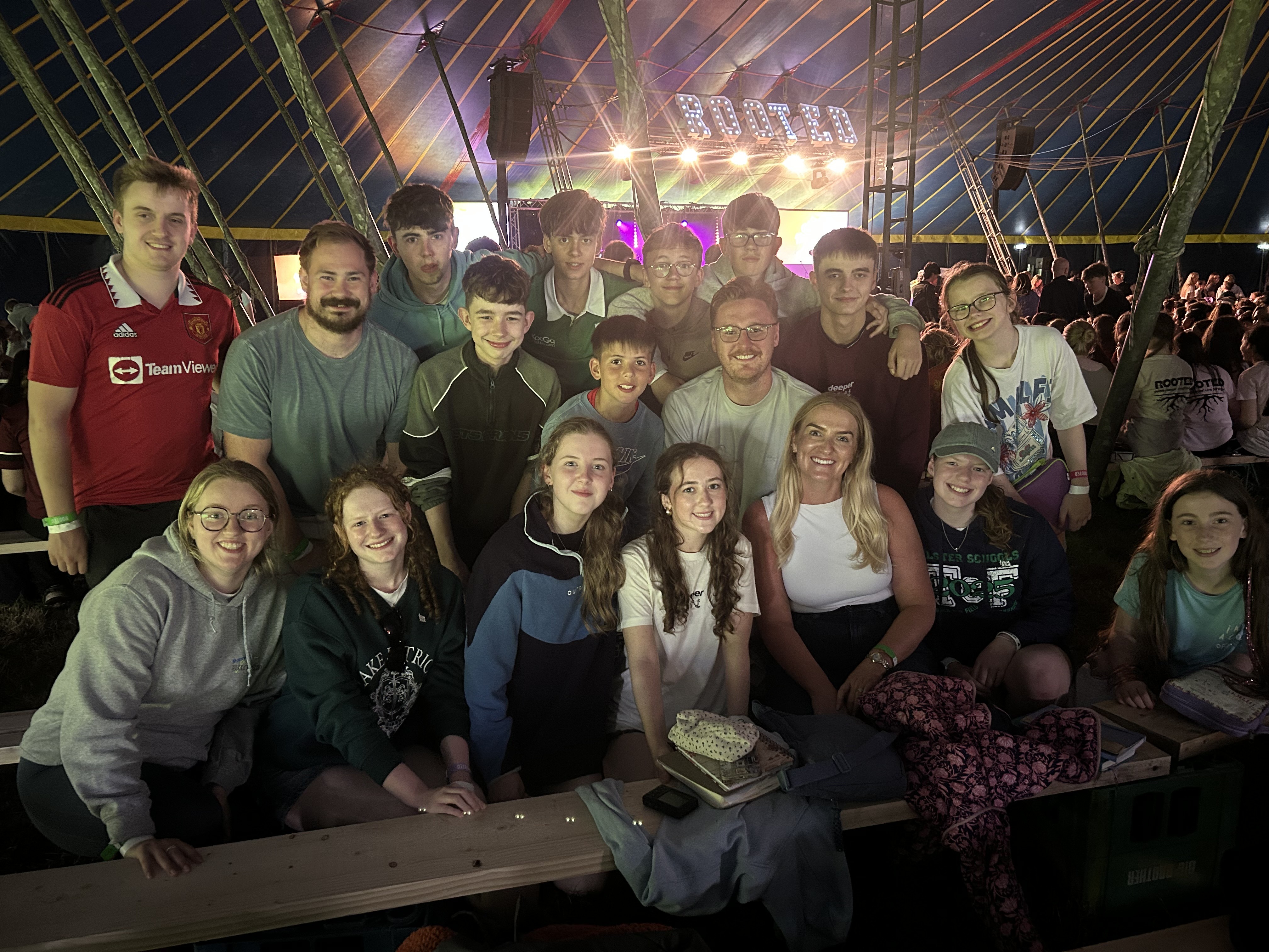 Youth group at Rooted festival